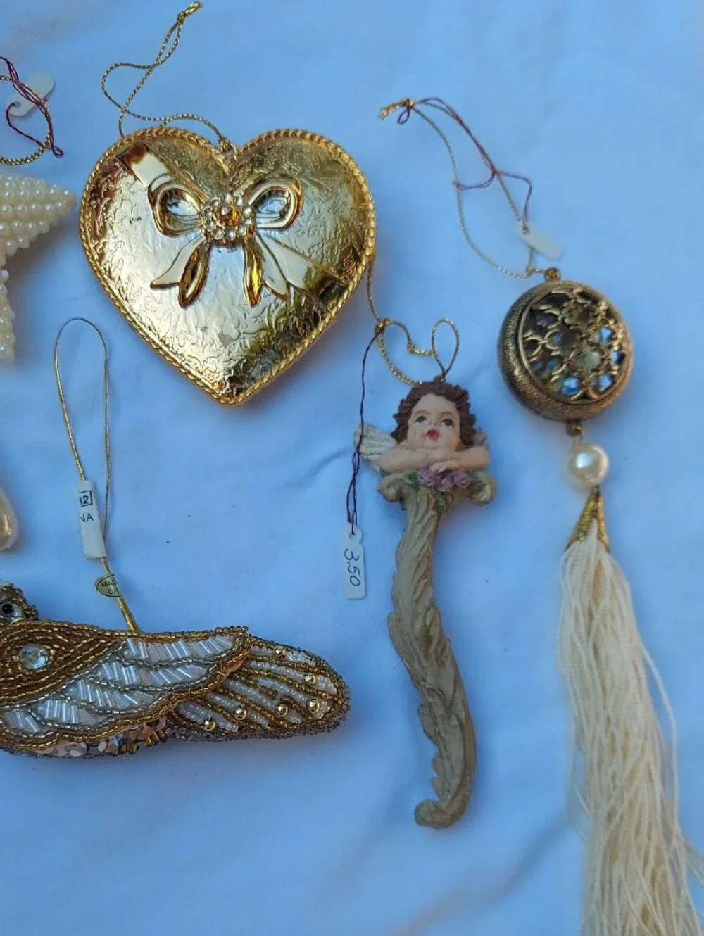 Heart and Tassel Ornament Set